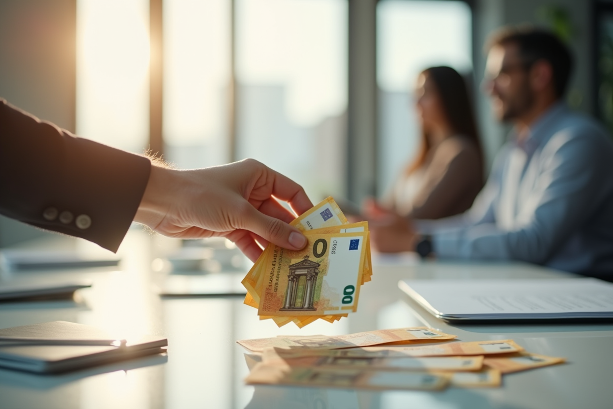 Main passant des billets d